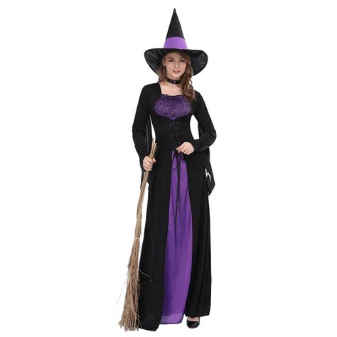 Spellbinding Style: Elevate Your Look with Black and Purple Witch Attire
